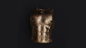greek spartan chestplate bronze model