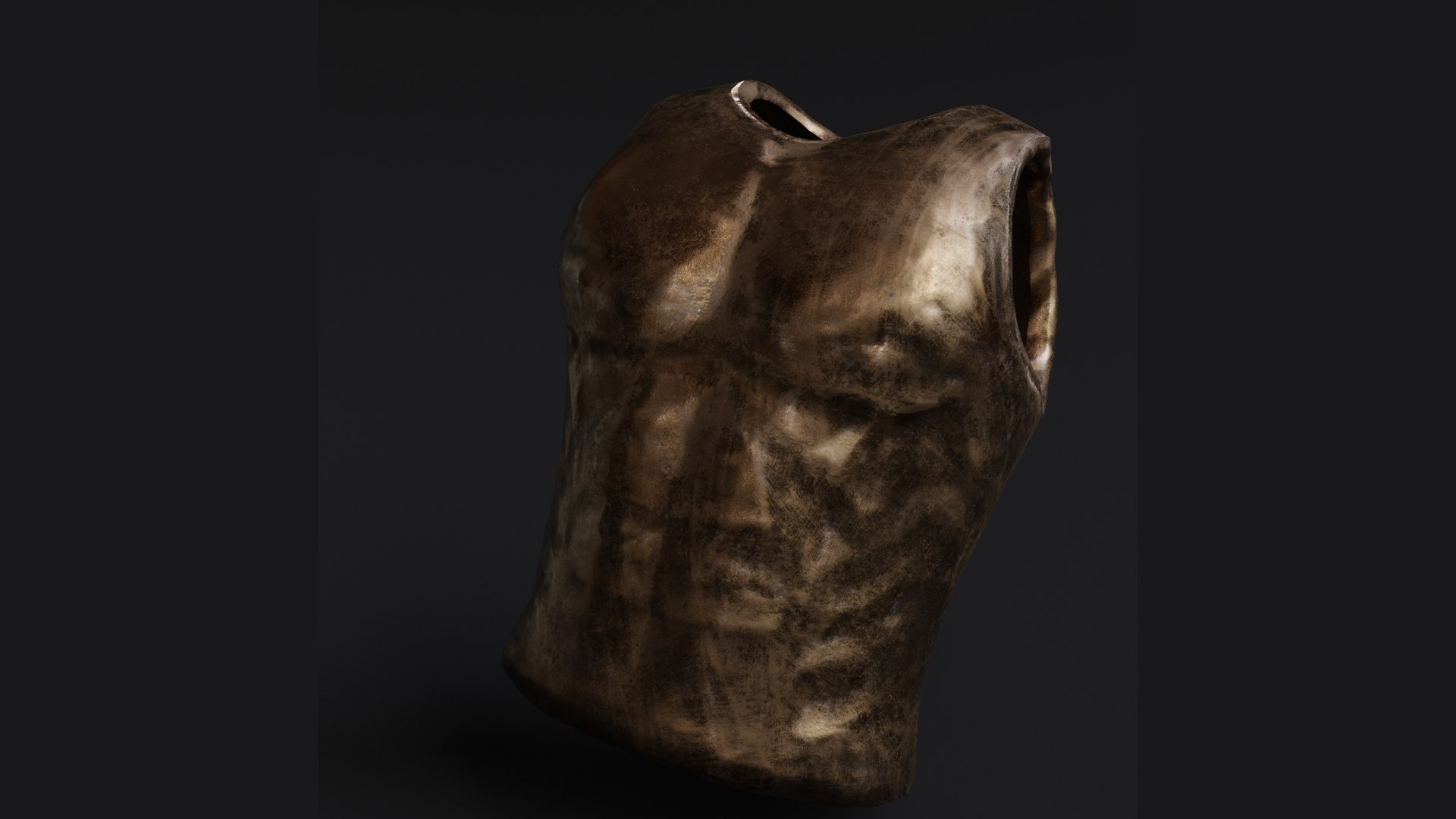 Greek Spartan Chestplate Bronze Model TurboSquid 1712205
