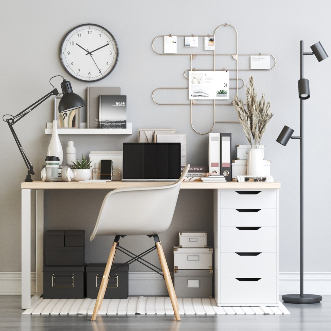 3D IKEA Office Workplace 110 Model - TurboSquid 1900002