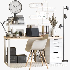 3D IKEA office workplace 110 model