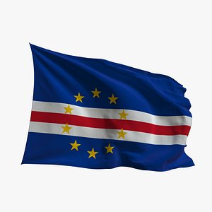 Realistic Animated Flag - Microtexture Rigged - Put your own texture - Def Cape Verde