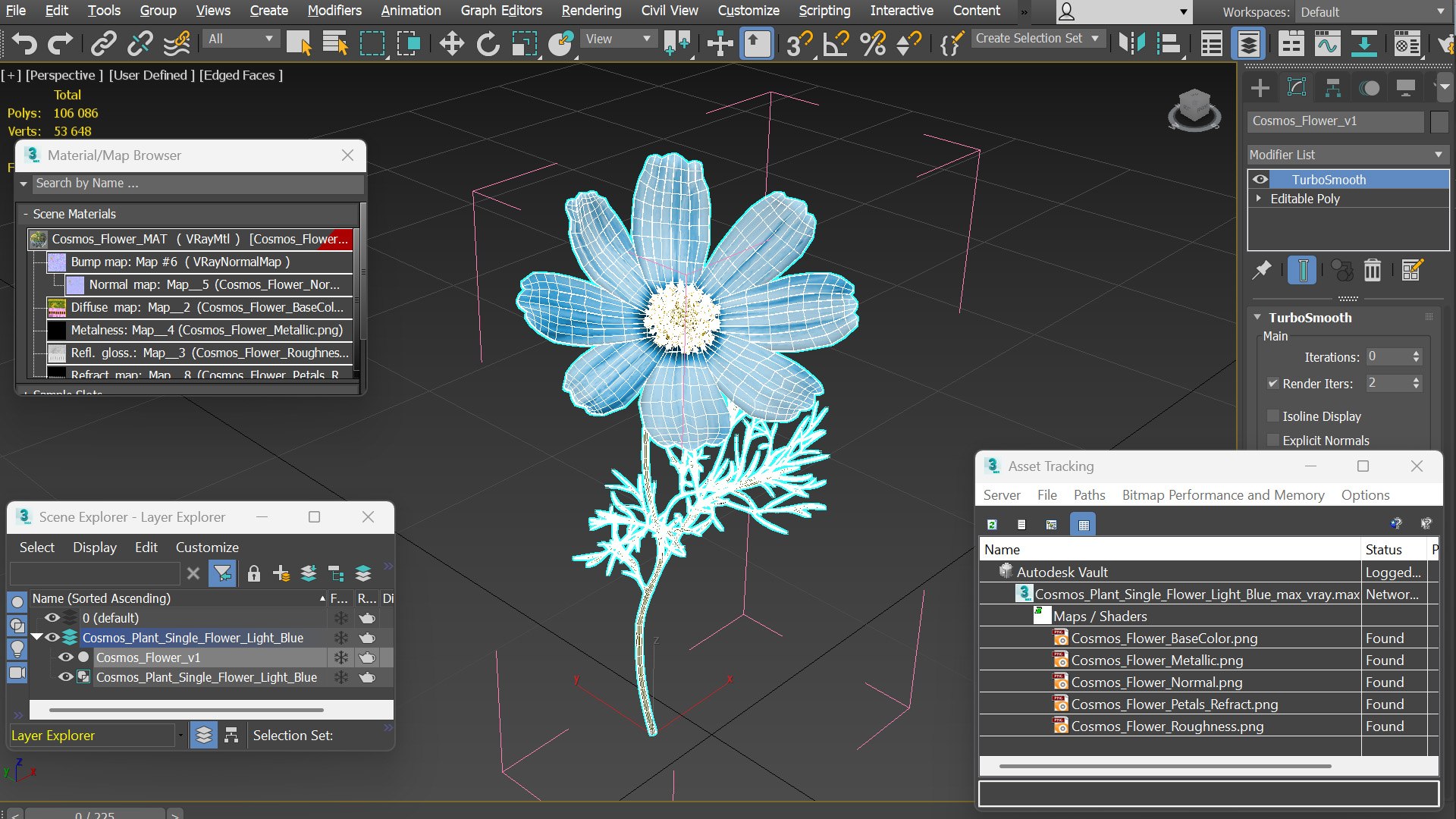 Cosmos Plant Single Flower Light Blue 3D model https://p.turbosquid.com/ts-thumb/R6/tph8MG/FD/cosmos_plant_single_flower_light_blue_016/jpg/1766176990/1920x1080/fit_q87/2b2a0ebe86e1ac3ec093362d653000b7d3d95b31/cosmos_plant_single_flower_light_blue_016.jpg