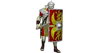 3D LEGIONARY TESTUDO 1 SWORD 3D print model