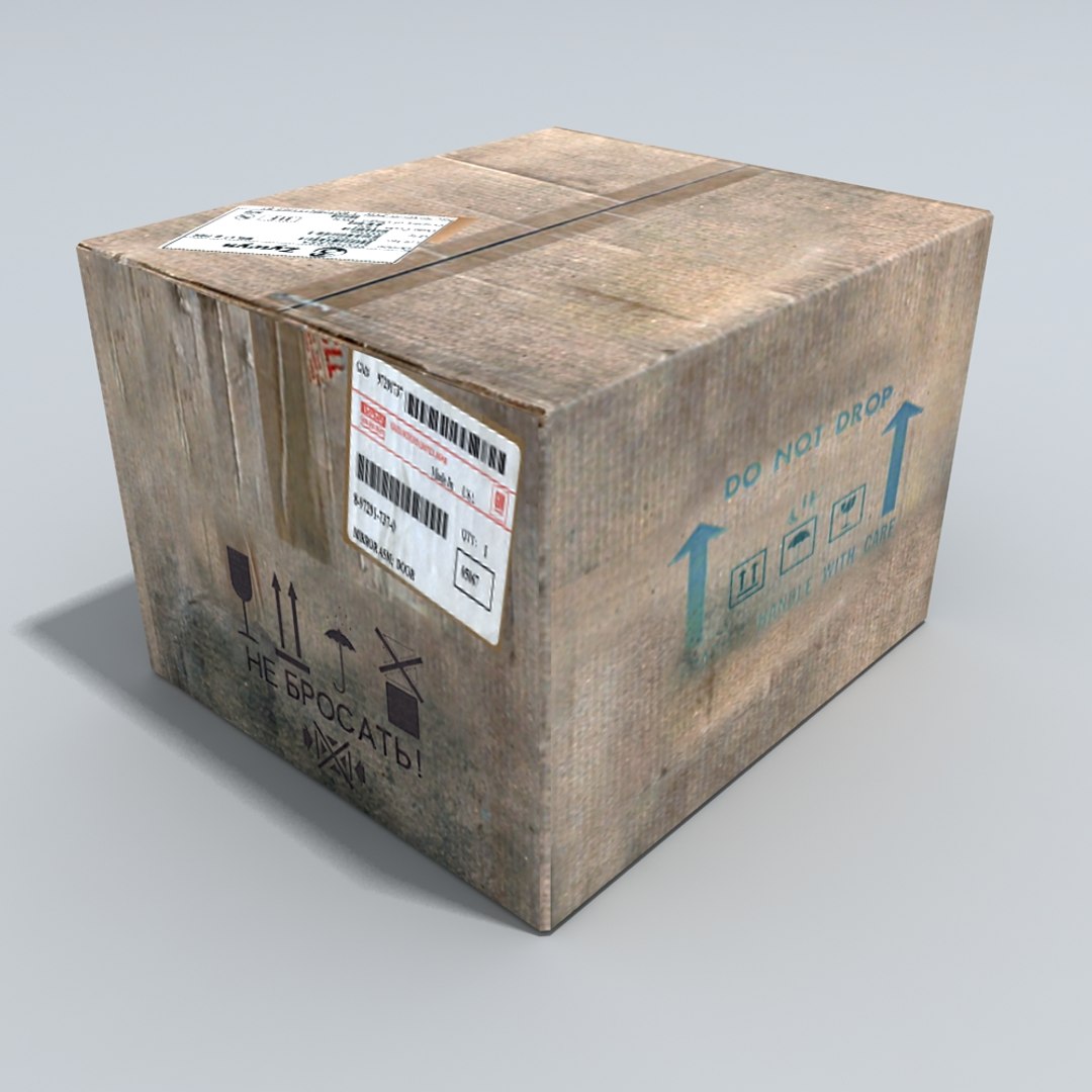 Dirty Cardboard Box 3ds