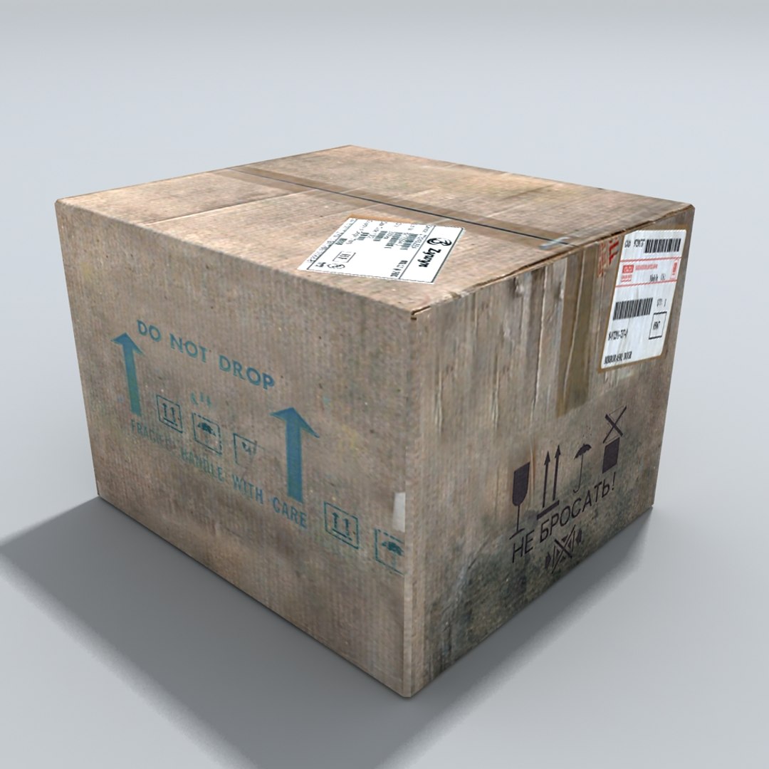 Dirty Cardboard Box 3ds