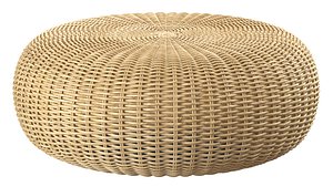 California beige round pouf