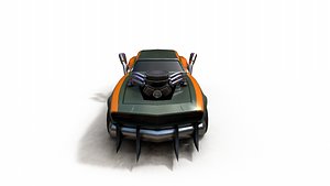 Low poly AvengerWorrior Car with 4K PBR Texture 3D