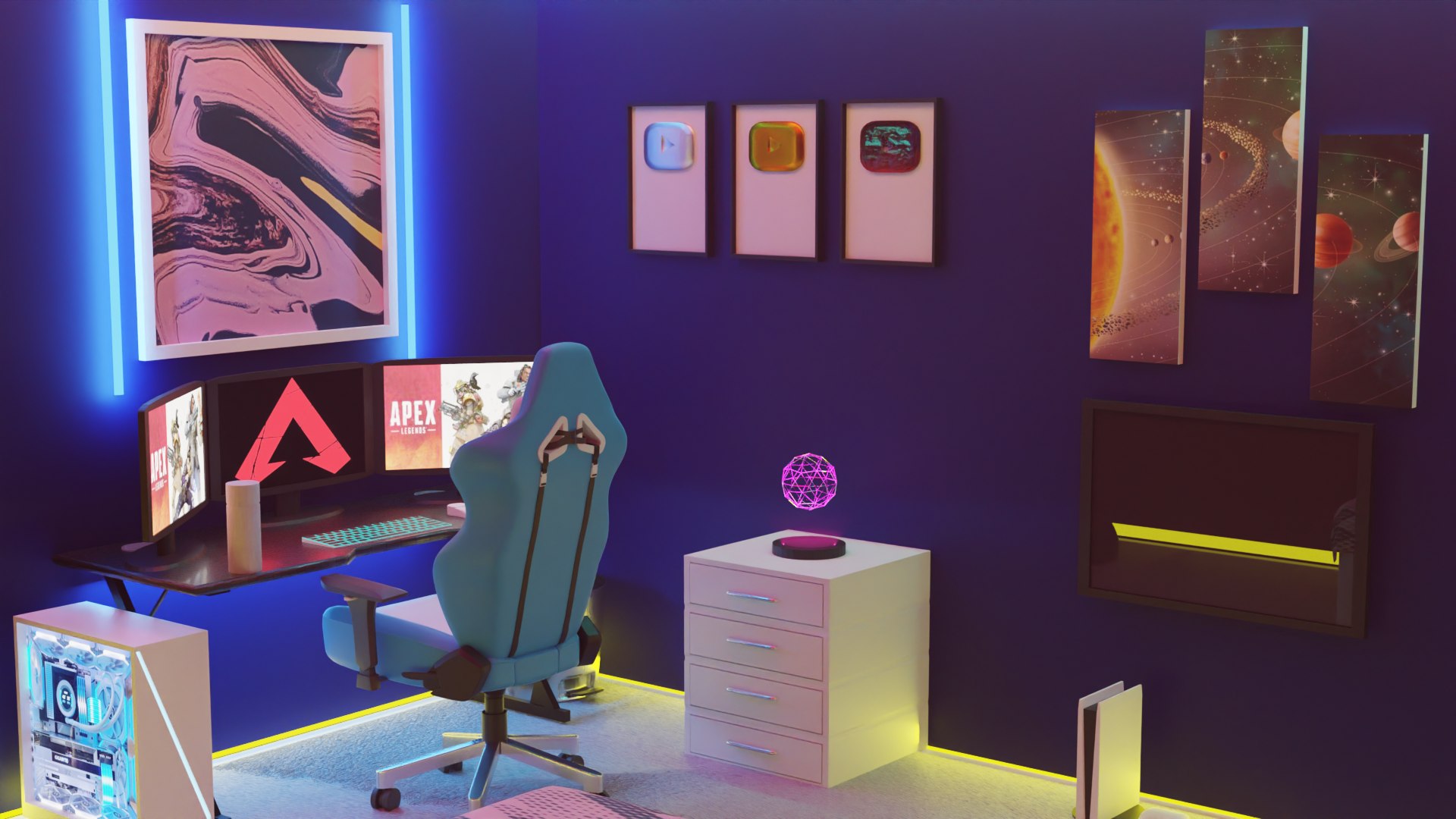 Cyberpunk Bedroom 3D Model - TurboSquid 2020546