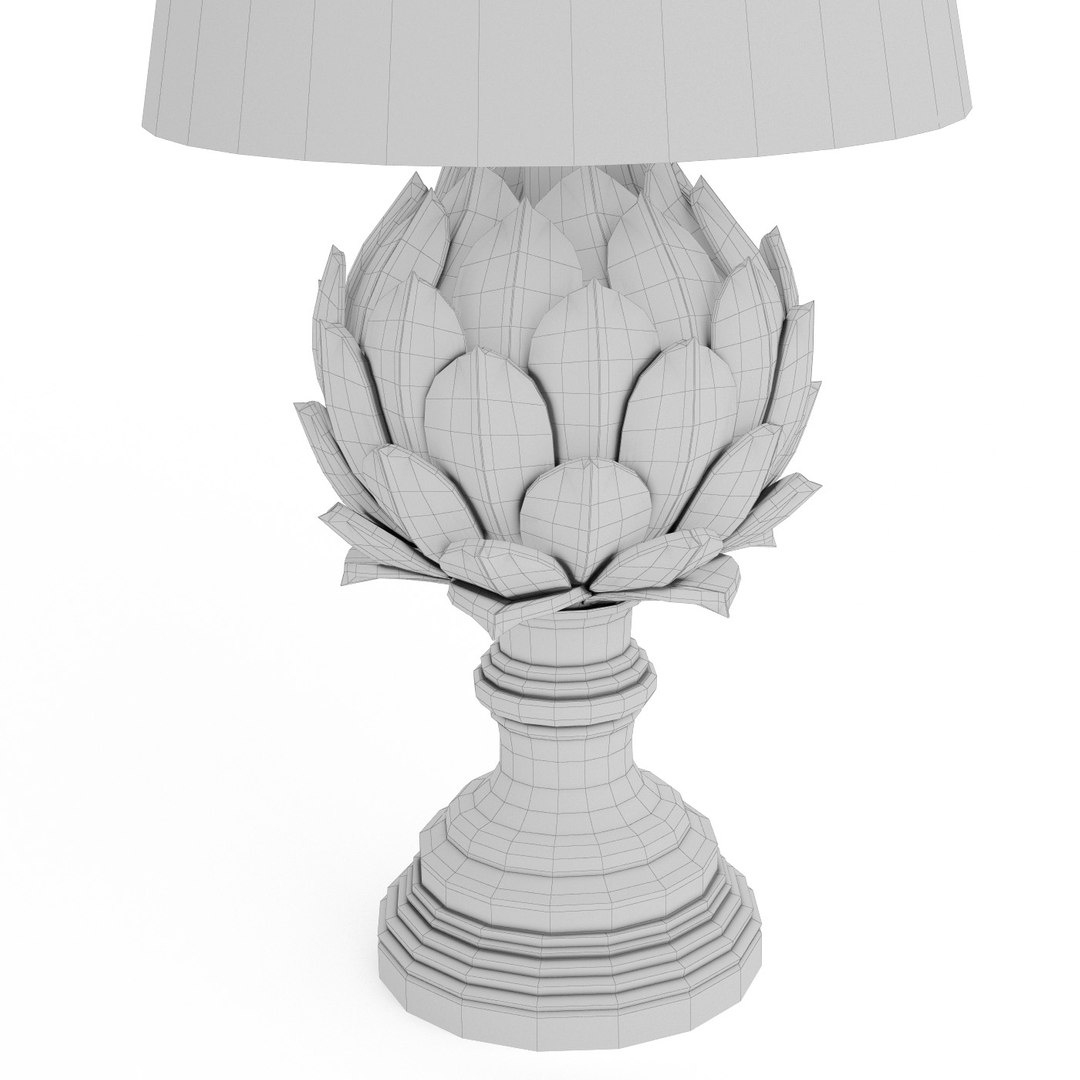 Leafy artichoke ceramic table lamp 3D model - TurboSquid 1560353