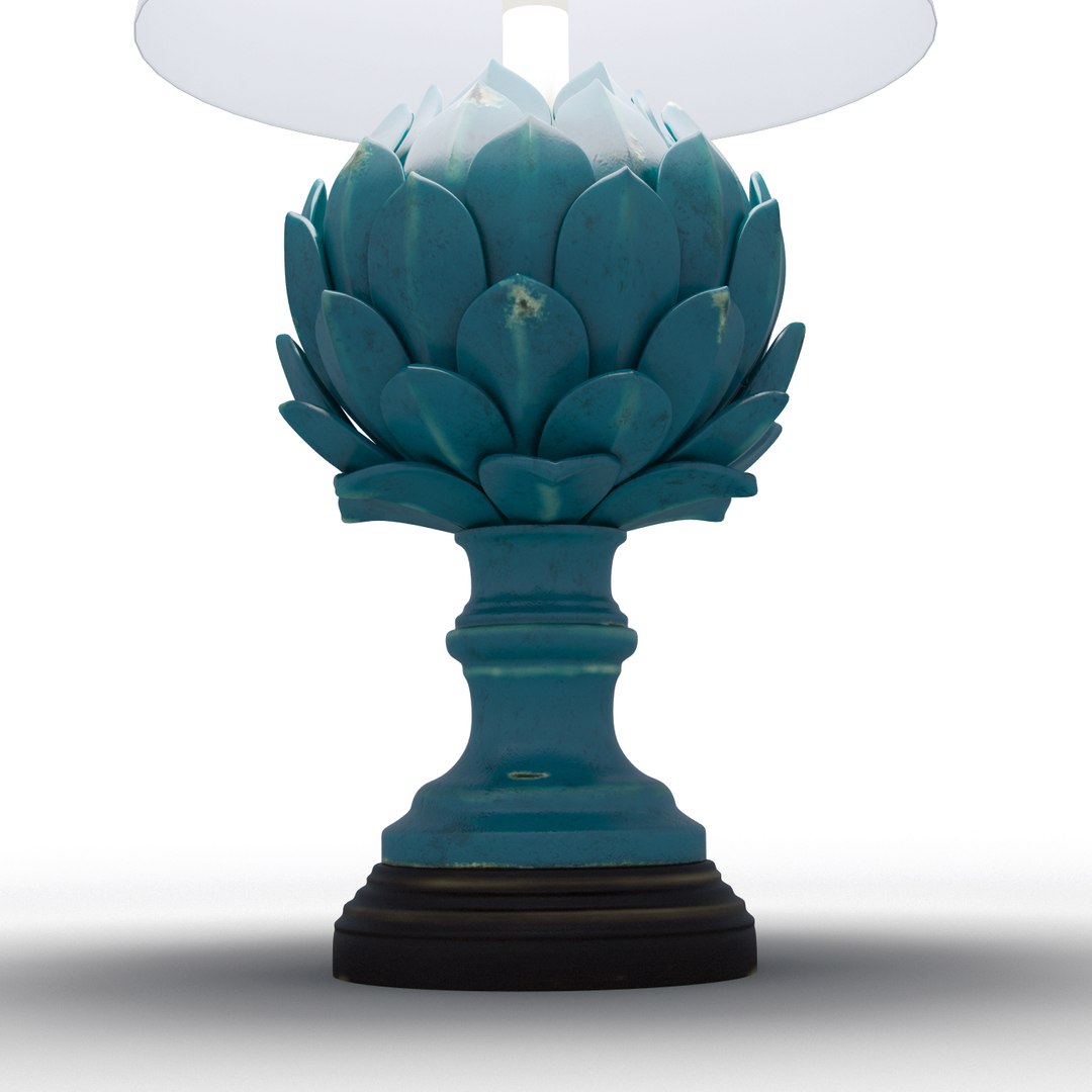 Leafy artichoke ceramic table lamp 3D model - TurboSquid 1560353