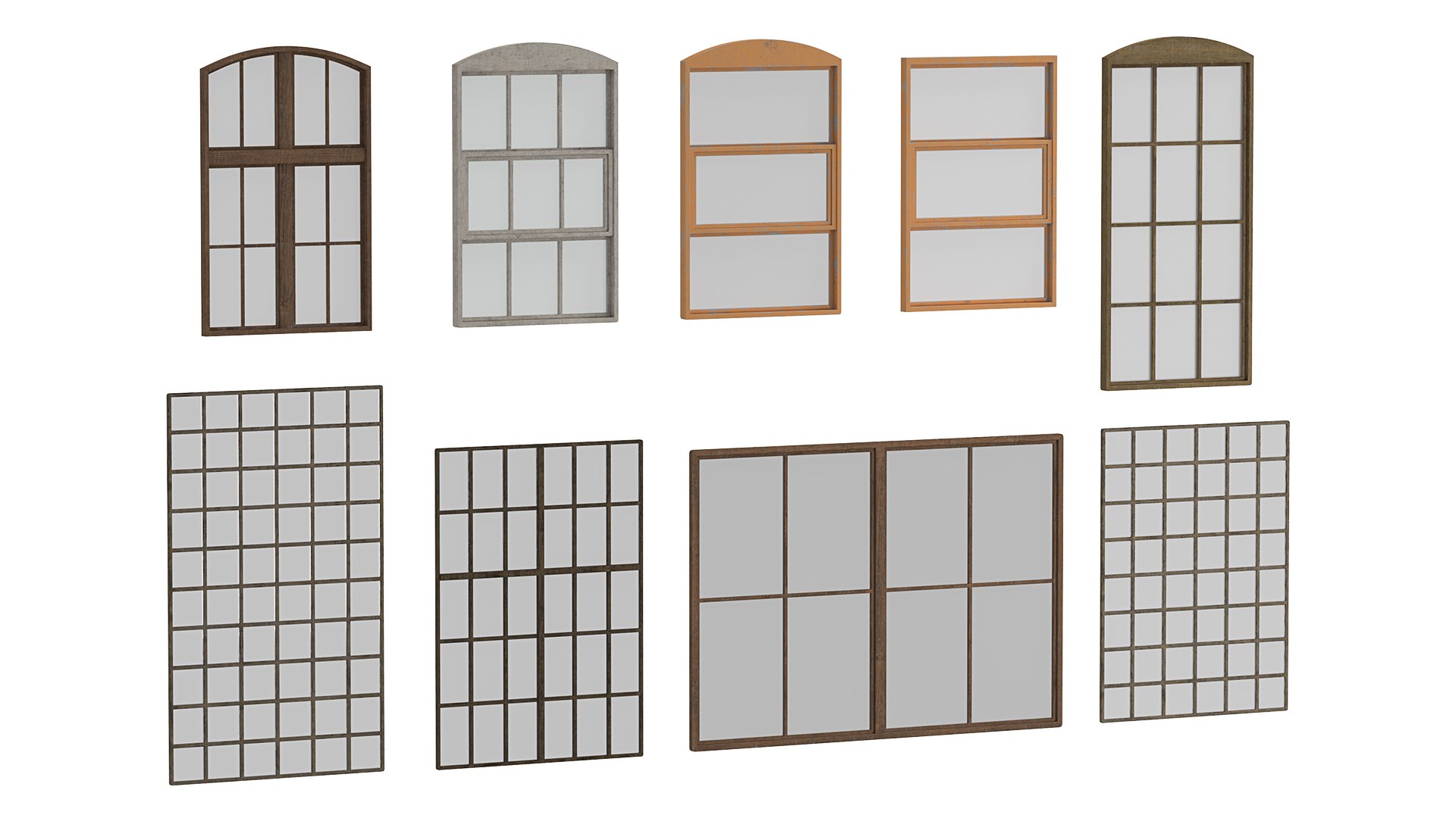 Old Factory Windows Pack 3D Model - TurboSquid 2502164