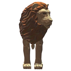 3D Lion - low poly model
