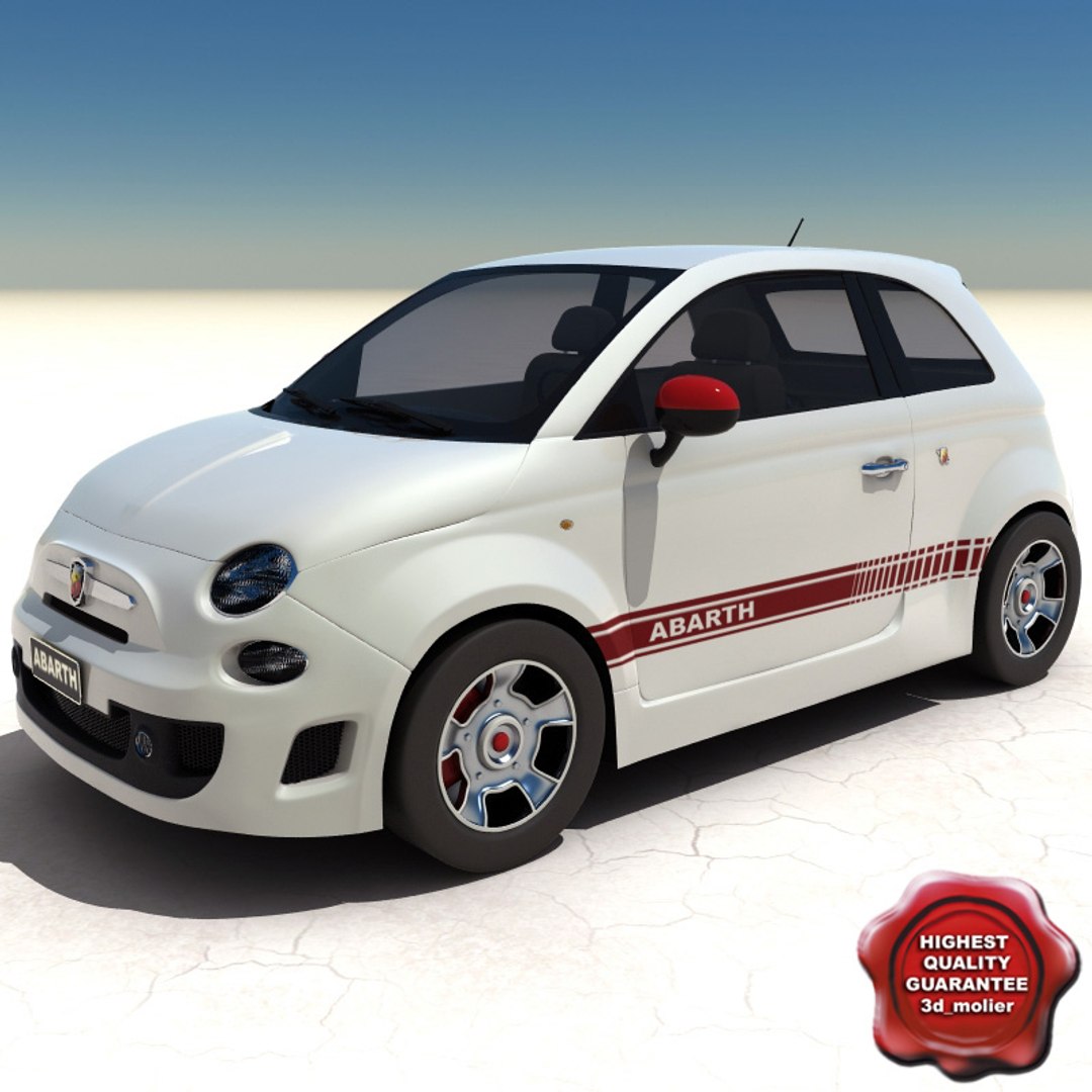 Fiat 500 Abarth 2008 3d Model