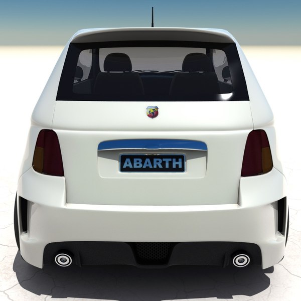 fiat 500 abarth 2008 3d model