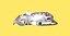 Rolling and tumbling Calico cat