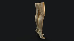 Highheel Knife Boots VR AR low-poly