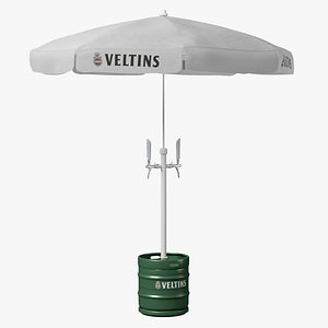 3D VELTINS umbrella with beer tap
