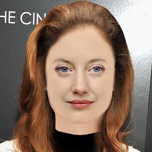 Andrea Riseborough Head - No Hair - Low poly head for game