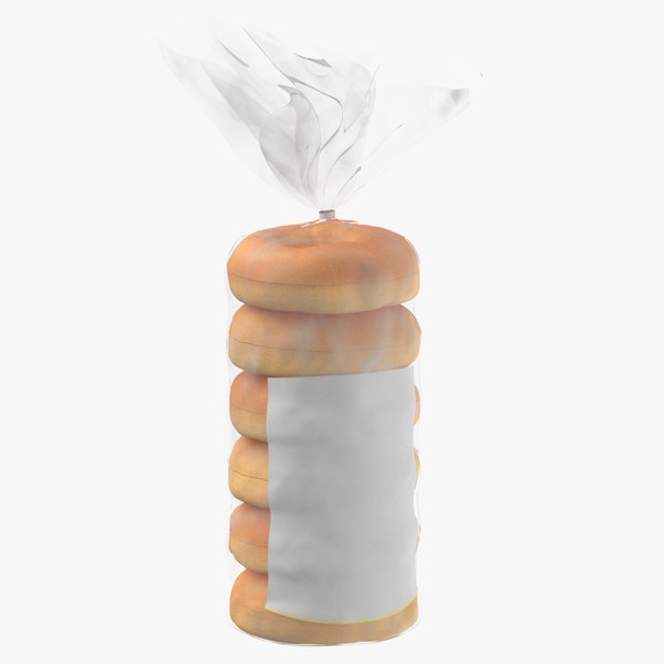 Baked Bagels Blank and Generic Label 3D model