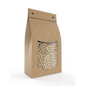 3D peanut packaging bag model