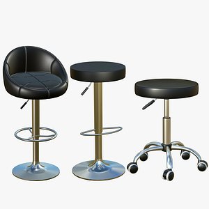3D Bar Stool Chair V59