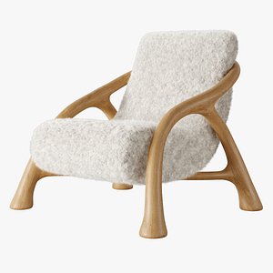 3D model Saccomanno Dayot Yaka Oak Chair