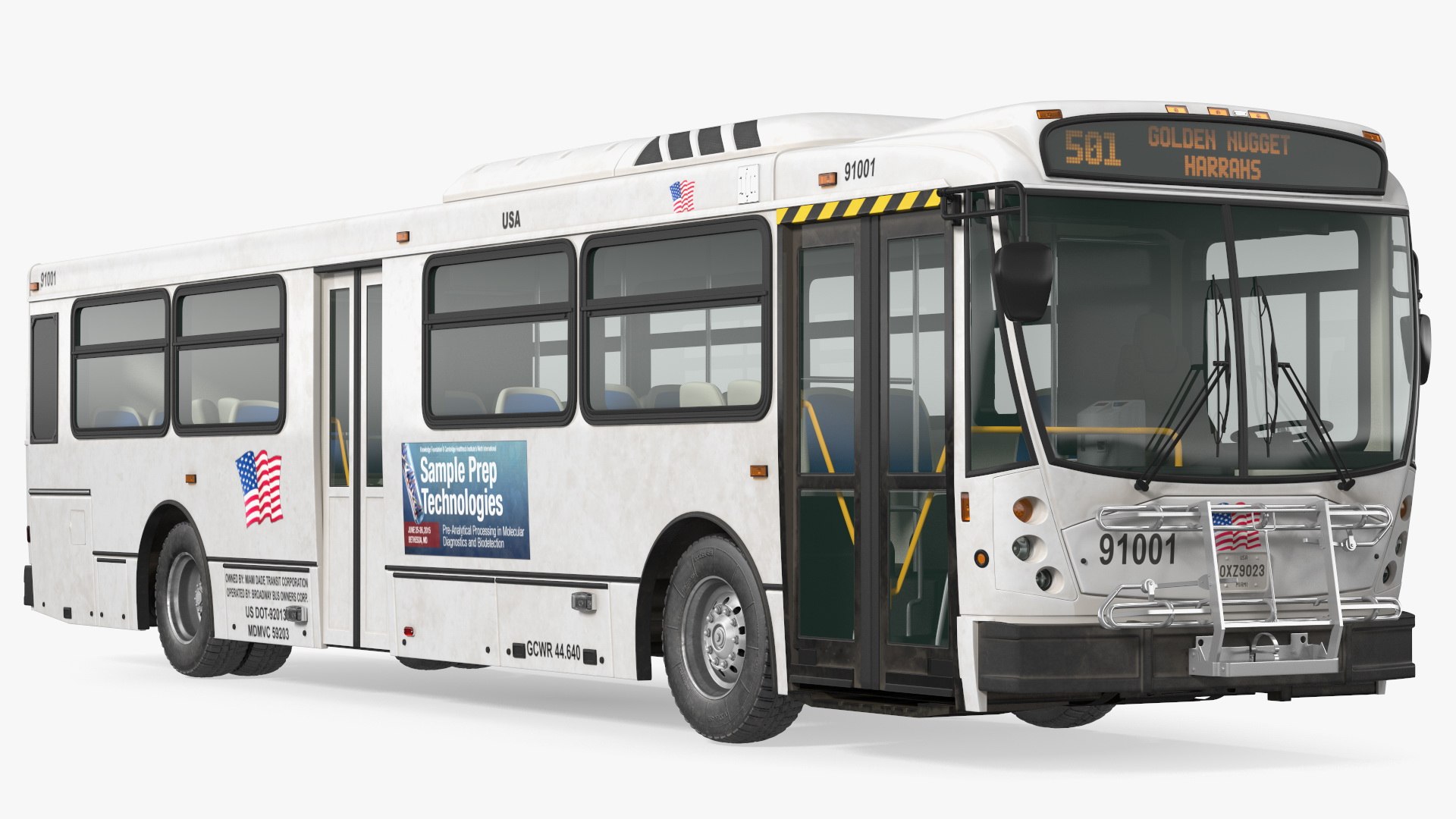 Bus Nabi 416 Model Simple Interior 3D model preview