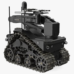 Worn Tracked Robot System Black 3D model