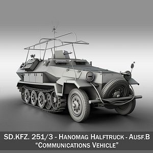 3d model of sd kfz 251 3