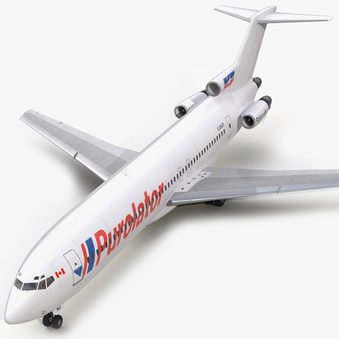 Boeing 727-200 Purolator Kelowna 3D model preview