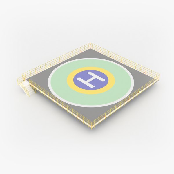 modelo 3d helipuerto - TurboSquid 2299919