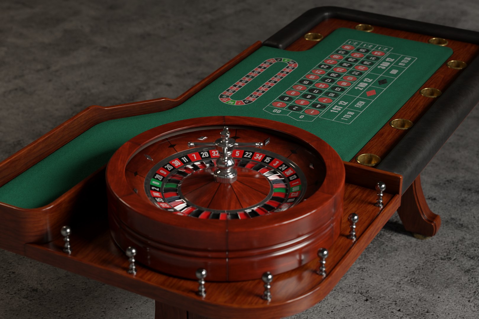 3D Roulette Table 3D model - TurboSquid 2004257
