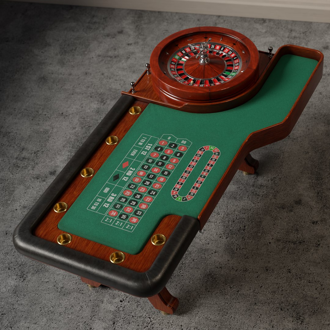3D Roulette Table 3D Model - TurboSquid 2004257