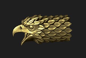 3D Falcon head print ready model