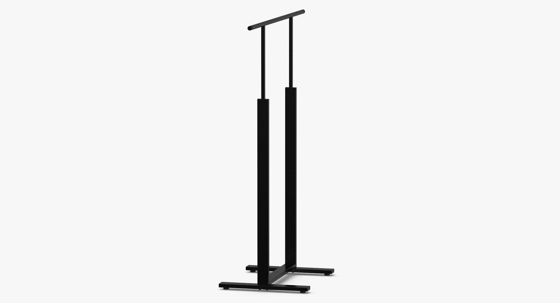 Clothing Single Bar Rack Metal Black and White 3D model - TurboSquid ...