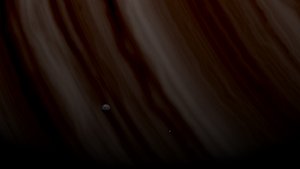 3D gas giant with moons model