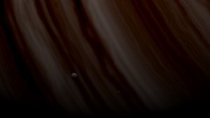 gas giant with moons