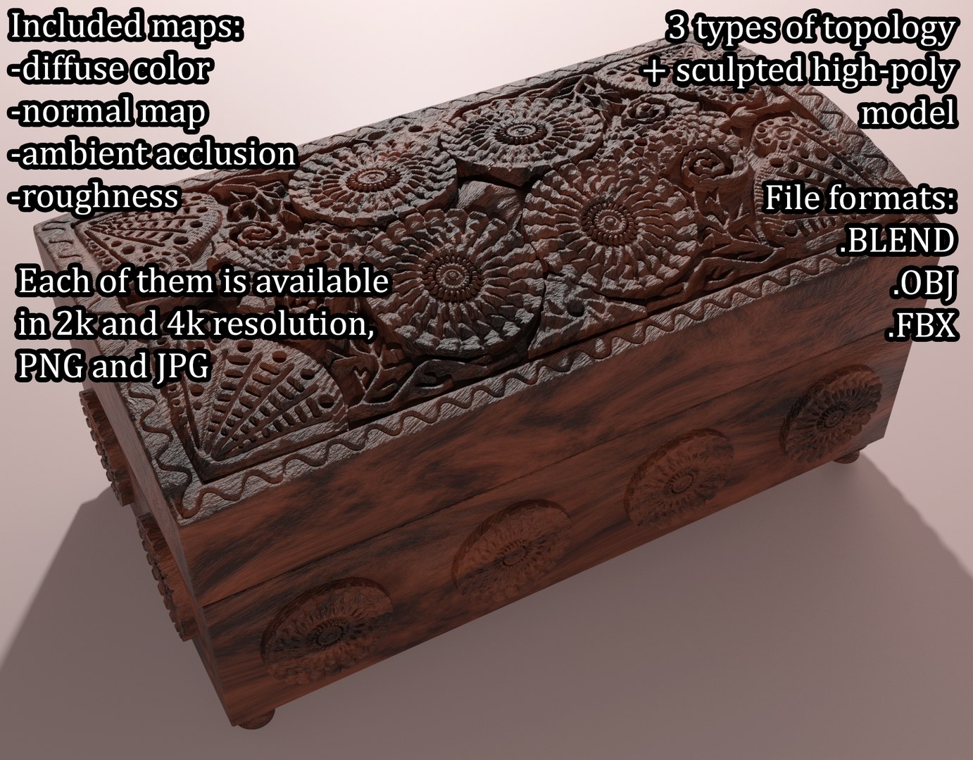 Wooden Casket 3D Model - TurboSquid 1619475