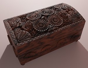 wooden casket 3D model