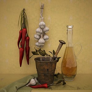 3d model decorative garlic