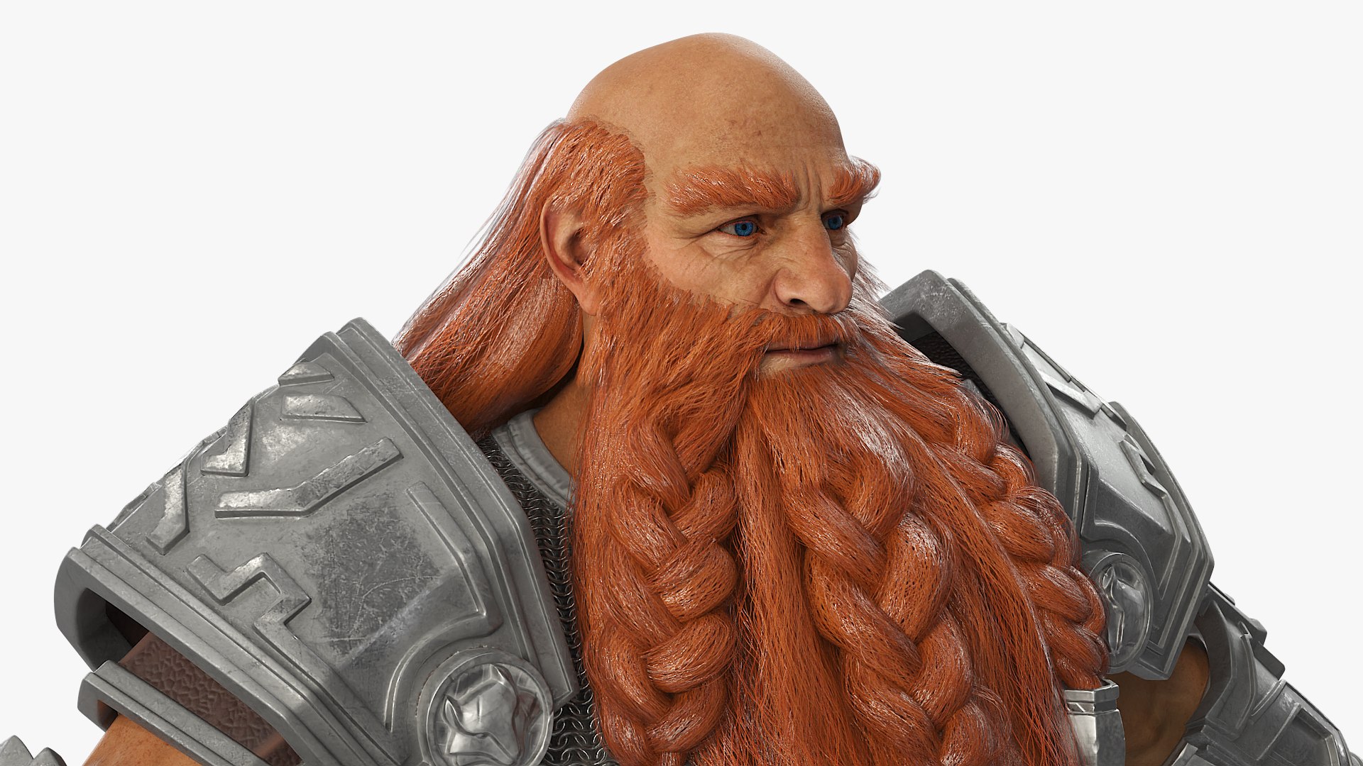 Armored Dwarf Warrior In Chainmail With Hammer 3D - TurboSquid 2391405