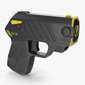 Compact Stun Gun LASER Pulse Black 3D model