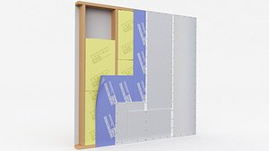 Roof Inside Insulation PIR and PUR Flat Metal 26 3D Model $198