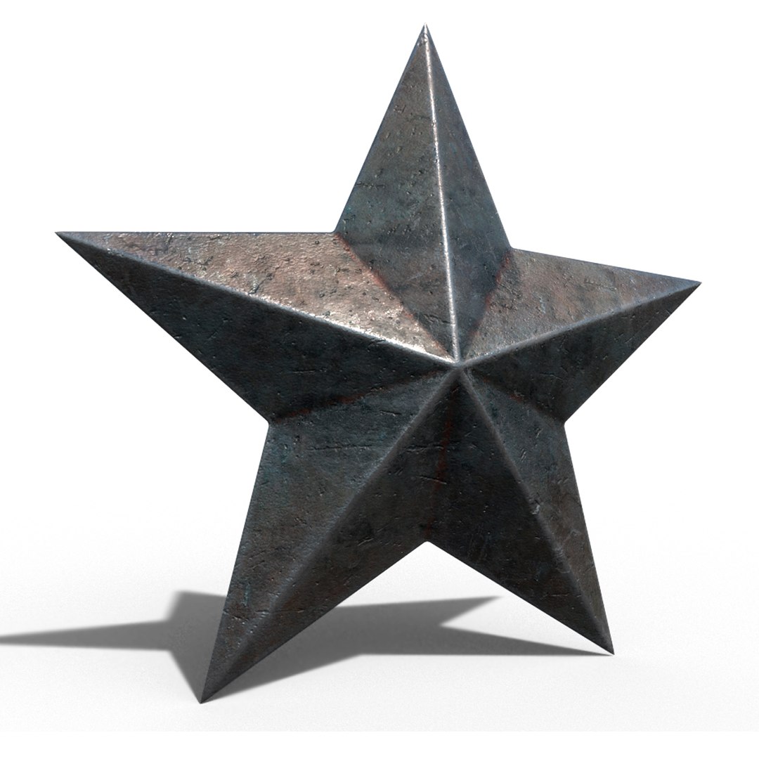 3D Model Old Metal Star - TurboSquid 1703292