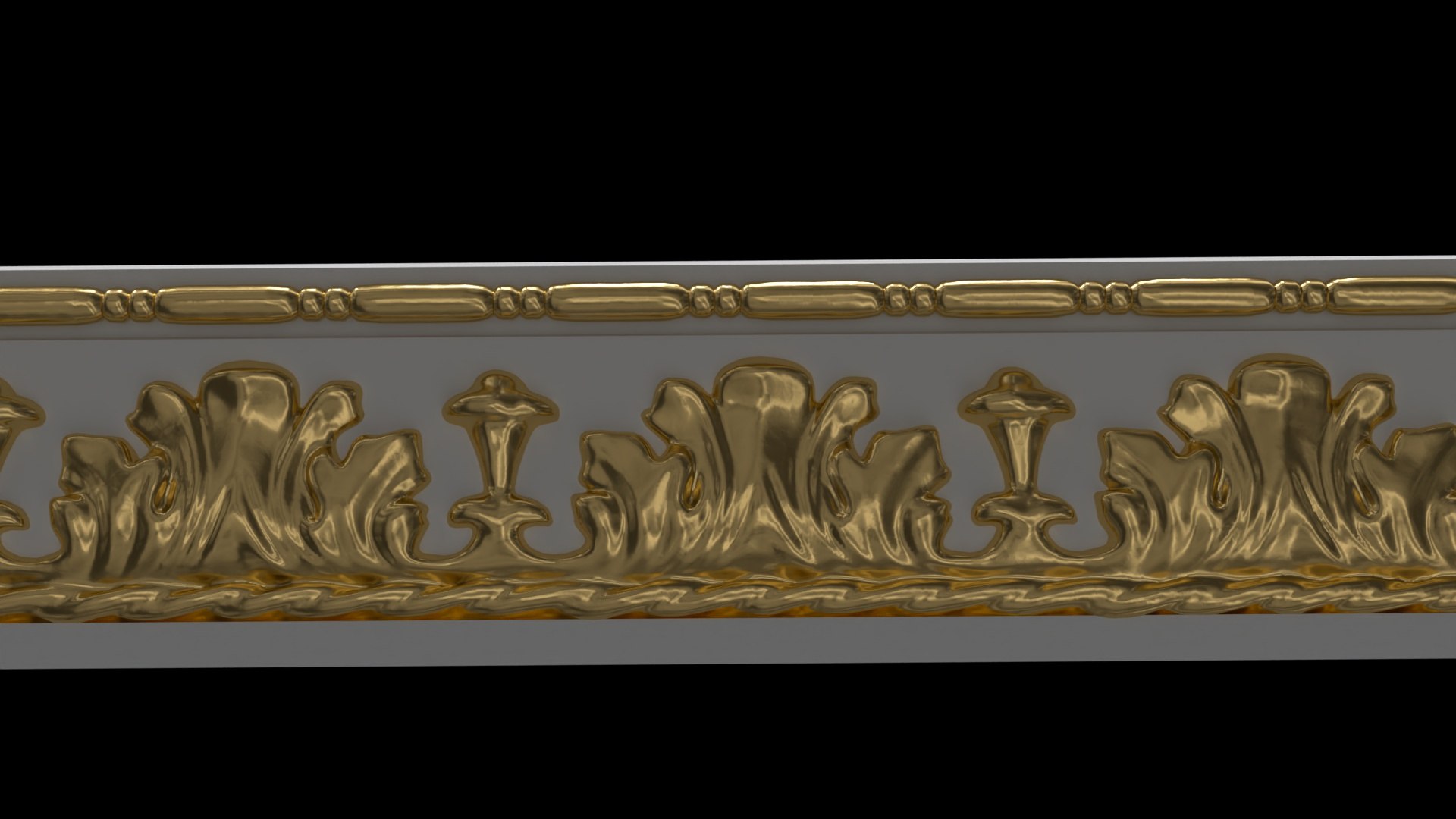 3D Patterned Cornice Gypsum Plaster DK78 - TurboSquid 1999584