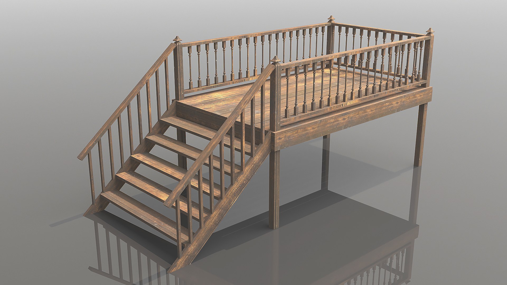 3D Wood Veranda Collections Model - TurboSquid 2136897
