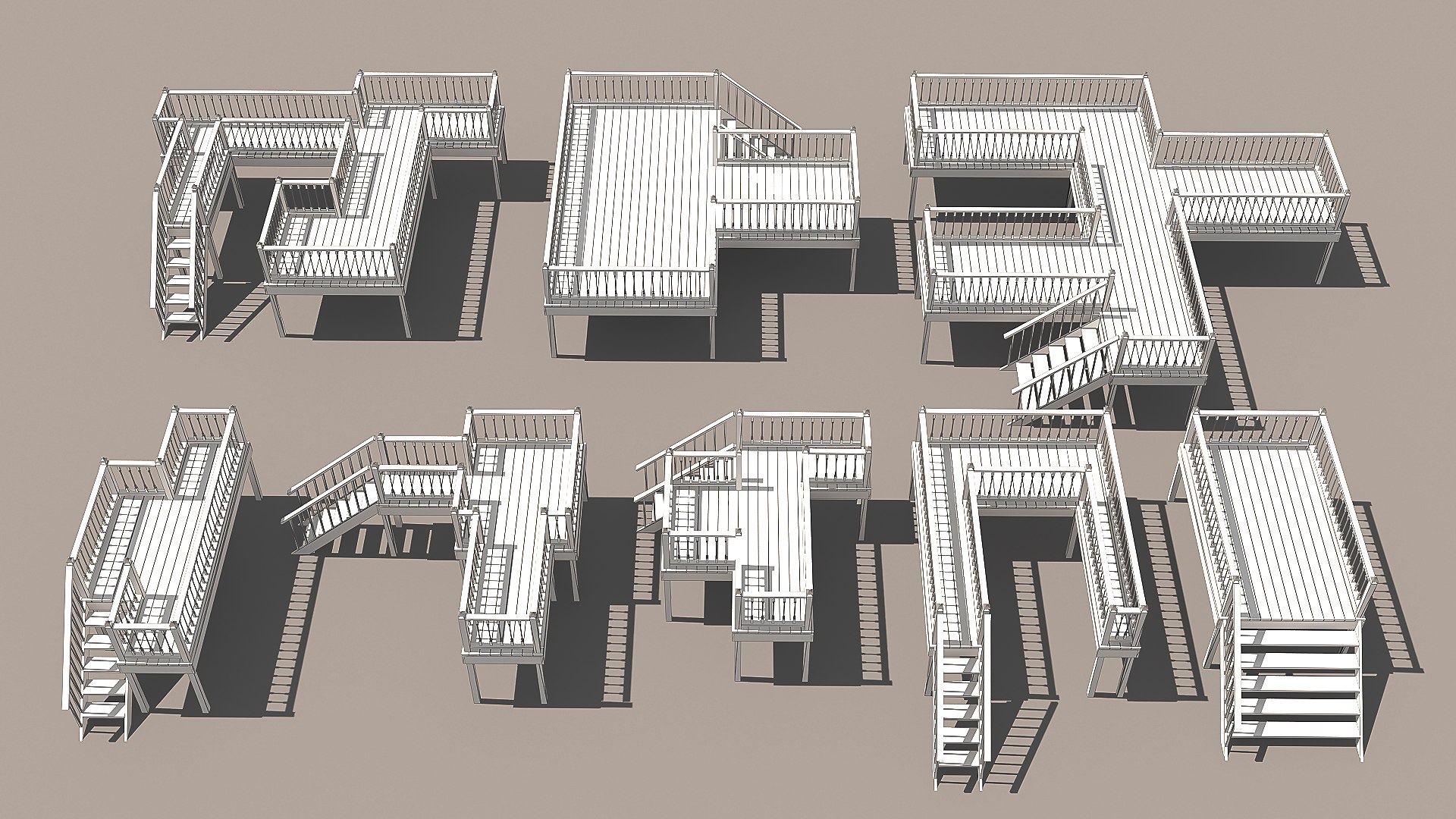 3D Wood Veranda Collections Model - TurboSquid 2136897