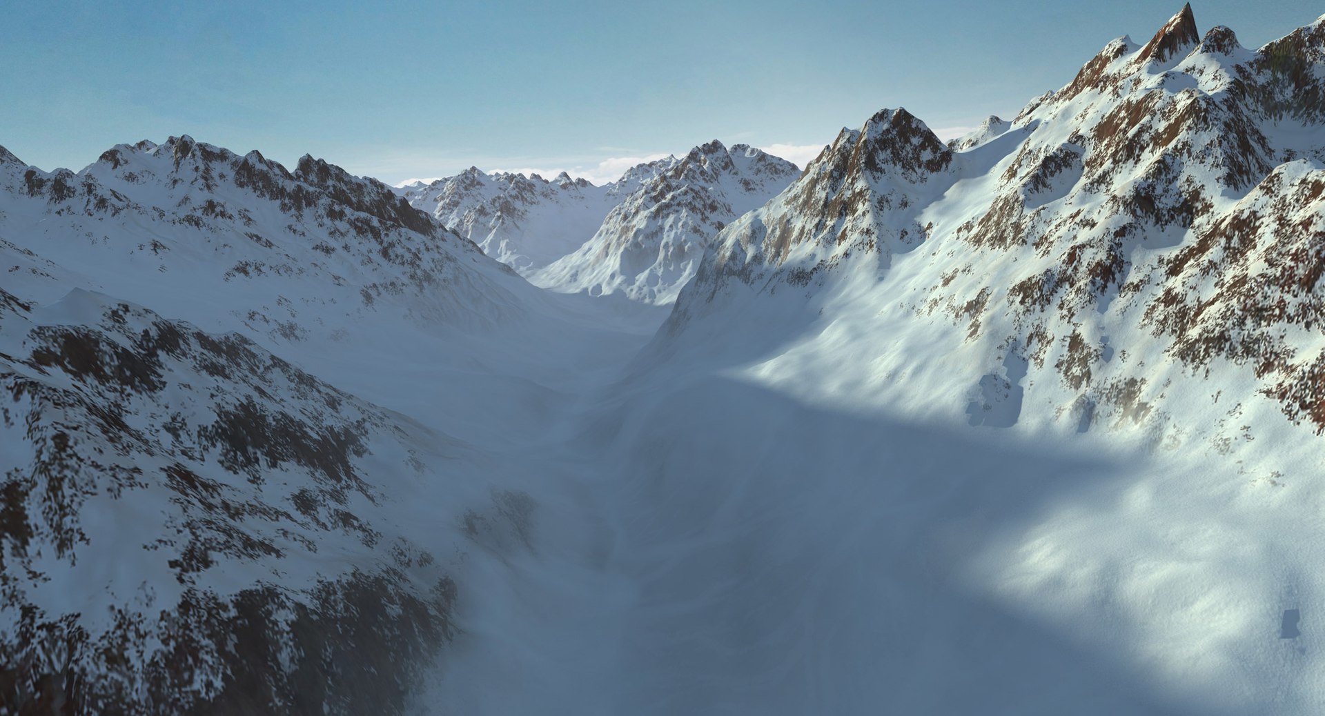 Mountain Snow Range Landscape 3D Model - TurboSquid 1158299