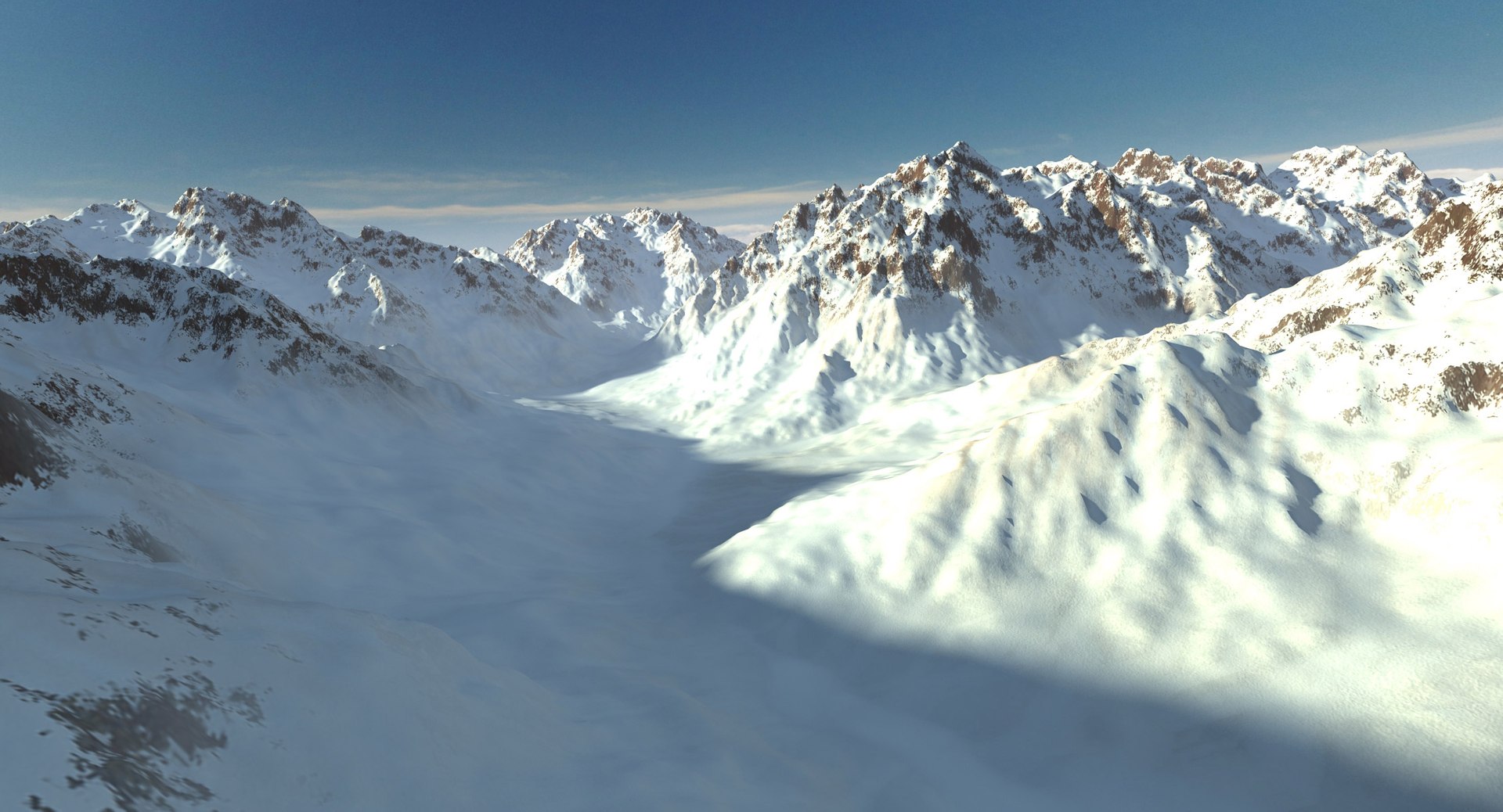 Mountain Snow Range Landscape 3D Model - TurboSquid 1158299