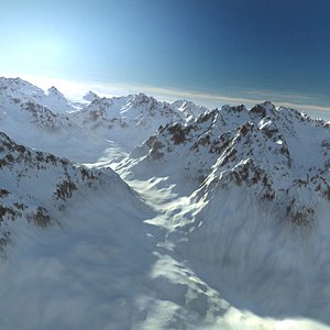 Terrain Snow Mountain Range Alaska 35 Landscape